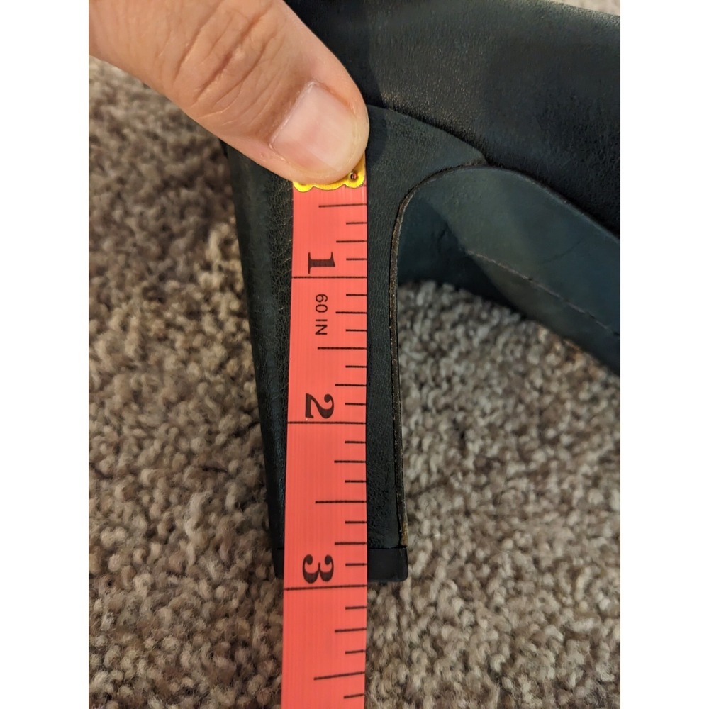 Eileen Fisher Slate Gray Leather Round Toe Block Heel Classic Pumps Size 7 NEW - Picture 7 of 10